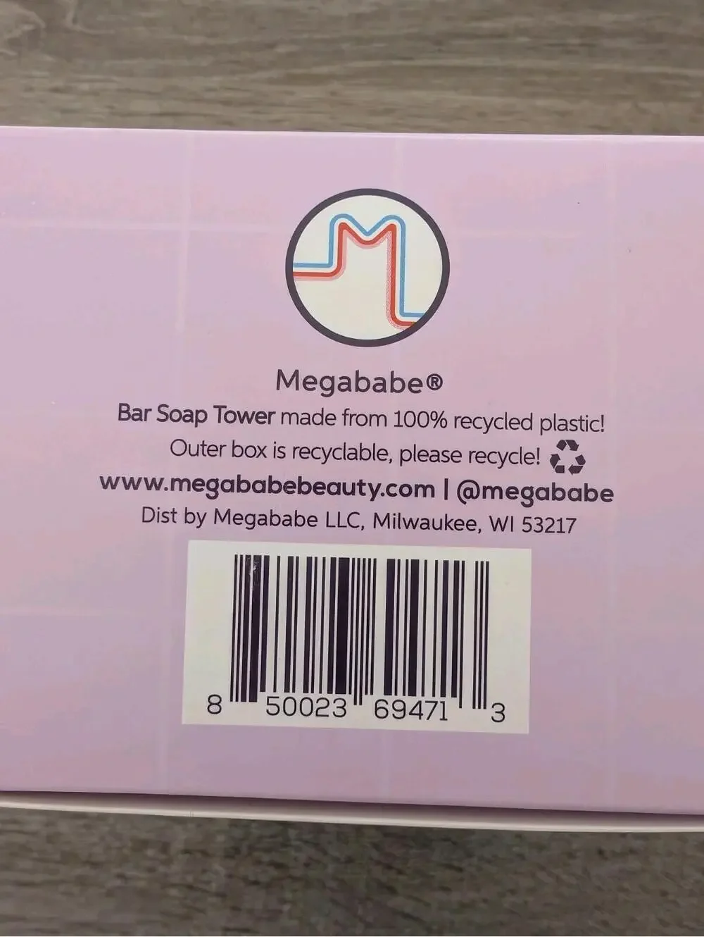NEW Megababe 4-Tier Bar Soap Tower | Holds 4 Bars | Suctions Self-Draining